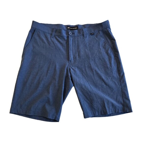 Travis Mathew Shorts Mens US 36 Dark Heathered Blue Golf Ripstop Stretch Active - Picture 1 of 13
